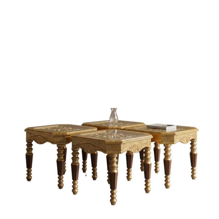 Glass Top Classic Nesting Table Set (4)